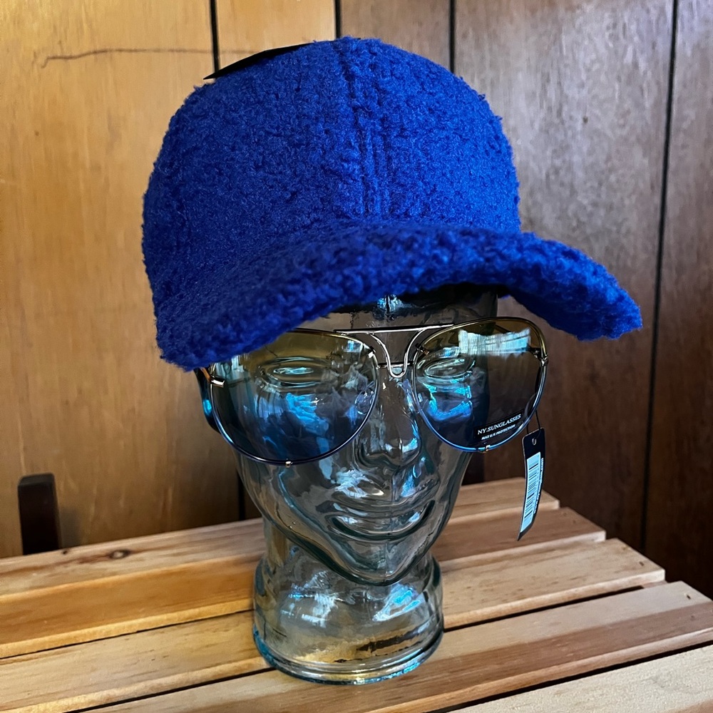 Royal Blue Teddy Fleece Winter Cap - Picture 5 of 15